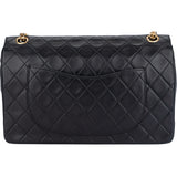 Chanel Quilted Lambskin 24K Gold Double Flap Shoulder Bag