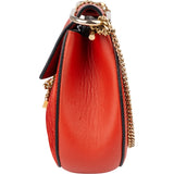 Chloé Rouge Leather Drew Crossbody Bag