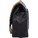 Chanel Quilted Lambskin 24K Gold Double Flap Shoulder Bag