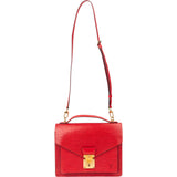 Louis Vuitton Rouge Epi Leather Monceau Handbag