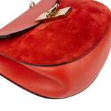 Chloé Rouge Leather Drew Crossbody Bag