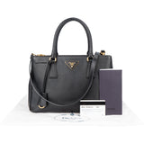 Prada Black Saffiano Leather Galleria Handbagg