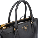 Prada Black Saffiano Leather Galleria Handbagg
