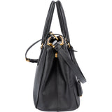 Prada Black Saffiano Leather Galleria Handbagg