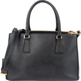 Prada Black Saffiano Leather Galleria Handbagg