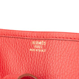 Hermès Rouge Taurillion Clemence Evelyne GM Crossbody Bag