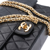 Chanel Quilted Lambskin 24K Gold Double Flap Shoulder Bag