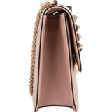 Valentino Garavani Calfskin Leather Rockstud Glam Lock Crossbody Bag
