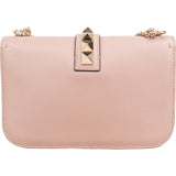 Valentino Garavani Calfskin Leather Rockstud Glam Lock Crossbody Bag