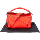Loewe Red Leather Puzzle Handbag