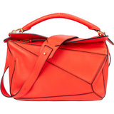Loewe Red Leather Puzzle Handbag
