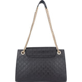 Gucci Leather GG Monogram Horsebit Emily Crossbody Bag