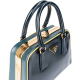 Prada Saffiano Patent Leather Vernice Pyramid Handbag
