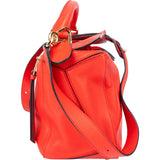 Loewe Red Leather Puzzle Handbag