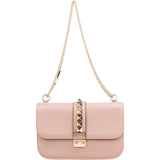 Valentino Garavani Calfskin Leather Rockstud Glam Lock Crossbody Bag
