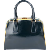 Prada Saffiano Patent Leather Vernice Pyramid Handbag