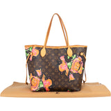Louis Vuitton Monogram Canvas Limited Roses Neverfull MM Shoulder Bag