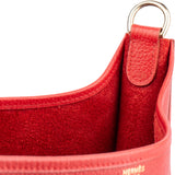 Hermès Rouge Taurillion Clemence Evelyne GM Crossbody Bag