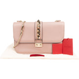 Valentino Garavani Calfskin Leather Rockstud Glam Lock Crossbody Bag