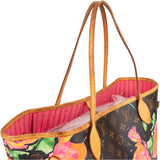 Louis Vuitton Monogram Canvas Limited Roses Neverfull MM Shoulder Bag