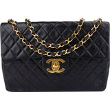 Chanel Quilted Lambskin 24K Gold Maxi Single Flap Crossbody Bag