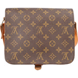 Louis Vuitton Canvas Monogram Cartouchiere MM Crossbody Bag