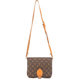 Louis Vuitton Canvas Monogram Cartouchiere MM Crossbody Bag