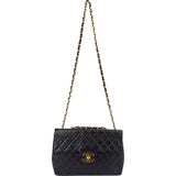 Chanel Quilted Lambskin 24K Gold Maxi Single Flap Crossbody Bag
