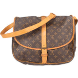 Louis Vuitton Canvas Monogram Saumur 35 Crossbody Bag