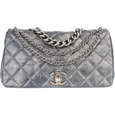Chanel Quilted Lambskin Single Flap Shoulder Bag