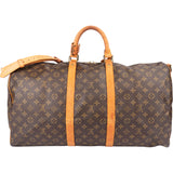 Louis Vuitton Canvas Monogram Keepall 55 Bandouliere