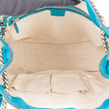 Gucci Blue Suede Soho Crossbody Bag