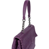 Bottega Veneta Purple Intrecciato Shoulder Bag