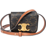 Celine Macadam Monogram Mini Triomphe Crossbody Bag
