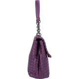 Bottega Veneta Purple Intrecciato Shoulder Bag