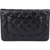 Chanel Quilted Caviar Leather Wallet On Chain Crossbody Bag