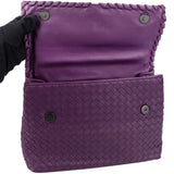 Bottega Veneta Purple Intrecciato Shoulder Bag