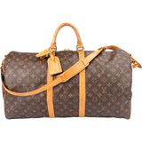 Louis Vuitton Canvas Monogram Keepall 55 Bandouliere