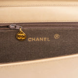 Chanel Stitching Lambskin 24K Gold Halfmoon Single Flap Shoulder Bag