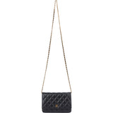 Chanel Quilted Caviar Leather Wallet On Chain Crossbody Bag