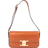 Celine Natural Tan Leather Triomphe Shoulder Bag