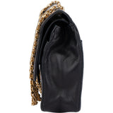 Chanel Quilted Lambskin 24K Gold Double Flap Shoulder Bag