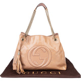 Gucci Patent Leather GG Soho Crossbody Bag