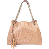 Gucci Patent Leather GG Soho Crossbody Bag