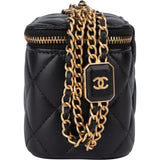 Chanel Quilted Lambskin Mini CC Charmy Vanity Handbag