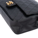 Chanel Quilted Lambskin 24K Gold Double Flap Shoulder Bag