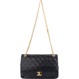 Chanel Quilted Lambskin 24K Gold Double Flap Shoulder Bag