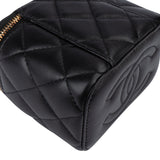 Chanel Quilted Lambskin Mini CC Charmy Vanity Handbag