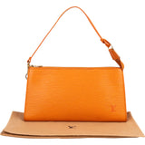 Louis Vuitton Orange Epi Leather Pochette Accessoire Handbag