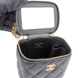 Chanel Quilted Lambskin Mini CC Charmy Vanity Handbag